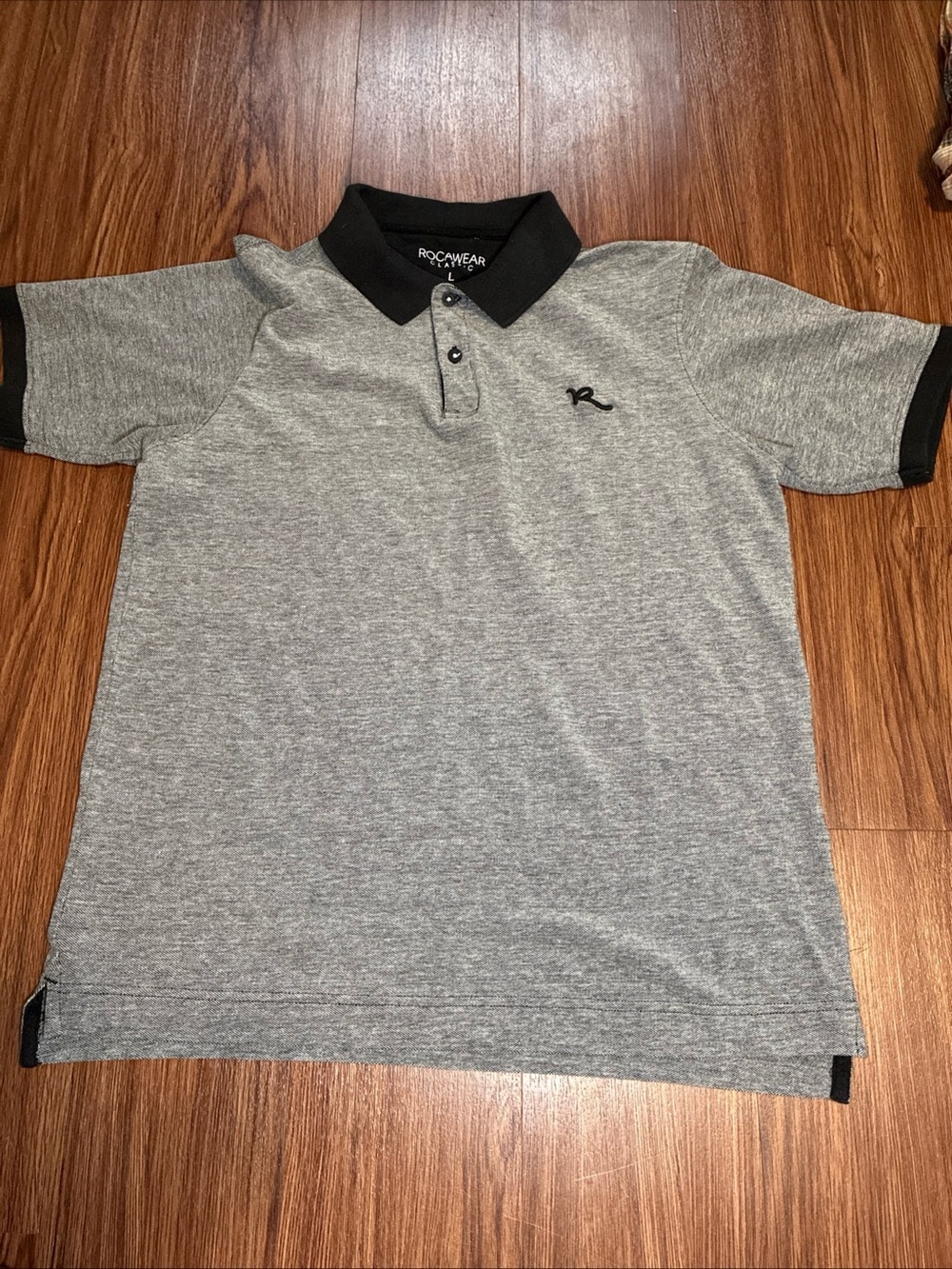 Rocwear Polo Grey And Black Size Large
